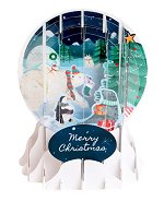 Arctic Animal Christmas<br>2016 Pop-Up Snow Globe 